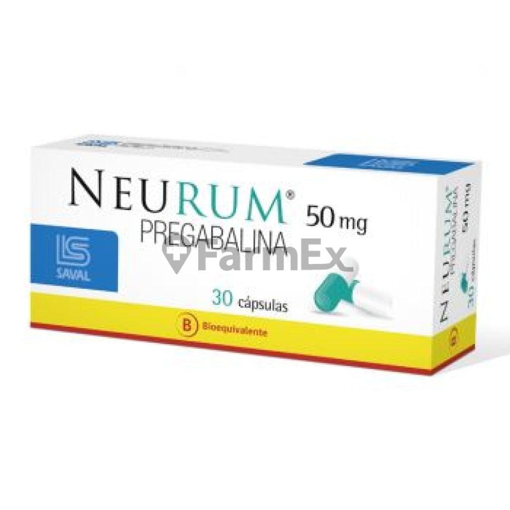 Neurum 50 mg x 30 cápsulas Farmex-Fonasa-Persistente